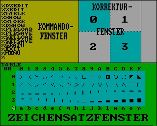 EP32 Zeichenmenü EP32 Zeichenmenü