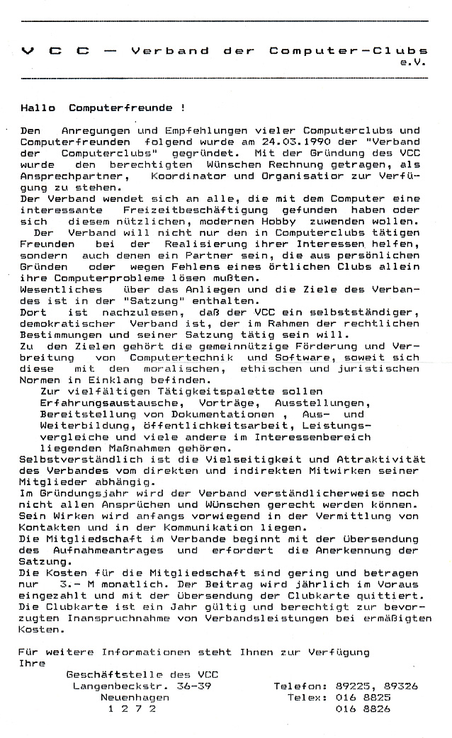 VCC Information VCC Information