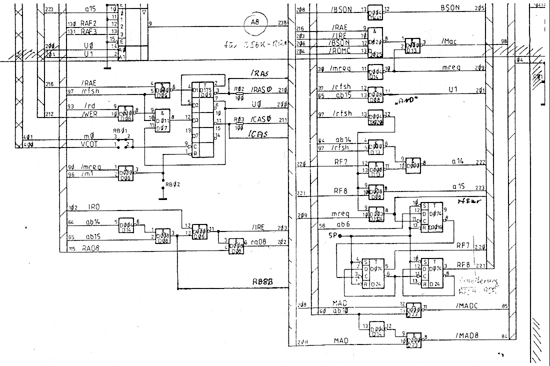 Abgriff der Steuersignale auf der Hauptplatine